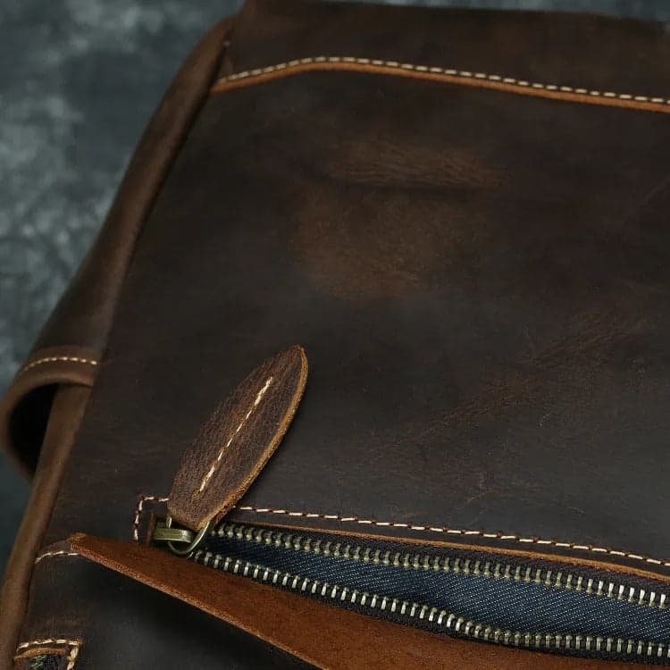 JourneyLite Prestige Crazy Horse Leather Laptop Backpack, photo 3