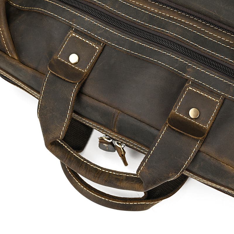 Meridian Prestige 10L Crazy Horse Leather Laptop Briefcase, photo 7