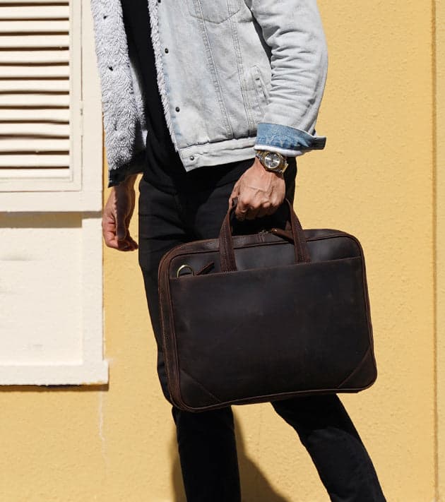 The Nigerian Pro 20L Genuine Leather Laptop Briefcase, photo 3