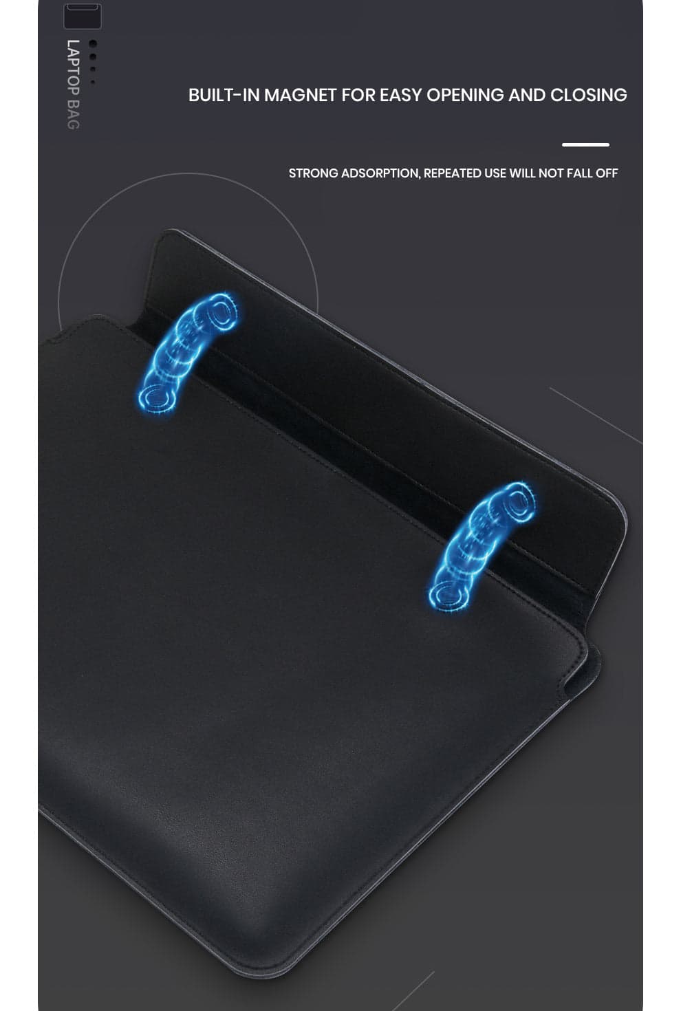 The TechSquad Xtreme Genuine Leather Laptop Sleeve for 14 Inch Laptops, photo 4