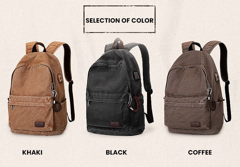 VivaSack Fusion 20L Canvas Backpack with USB Port, photo 7