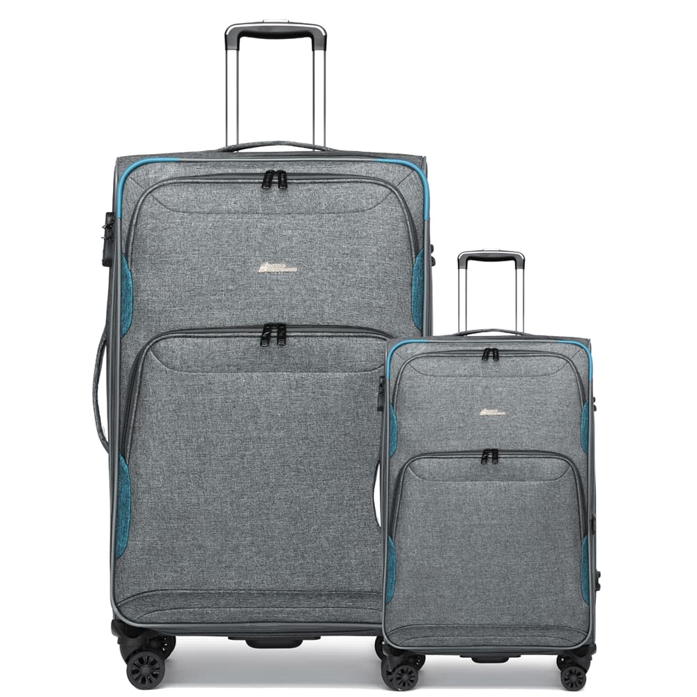 Camel Mountain Platinium 20 and 28 inch Expandable Softshell Suitcase Set, photo 2