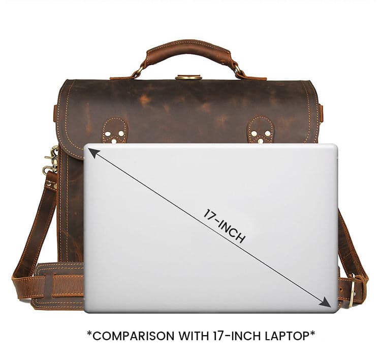 The Sunset Xtreme 35L Genuine Leather Laptop Briefcase, photo 12