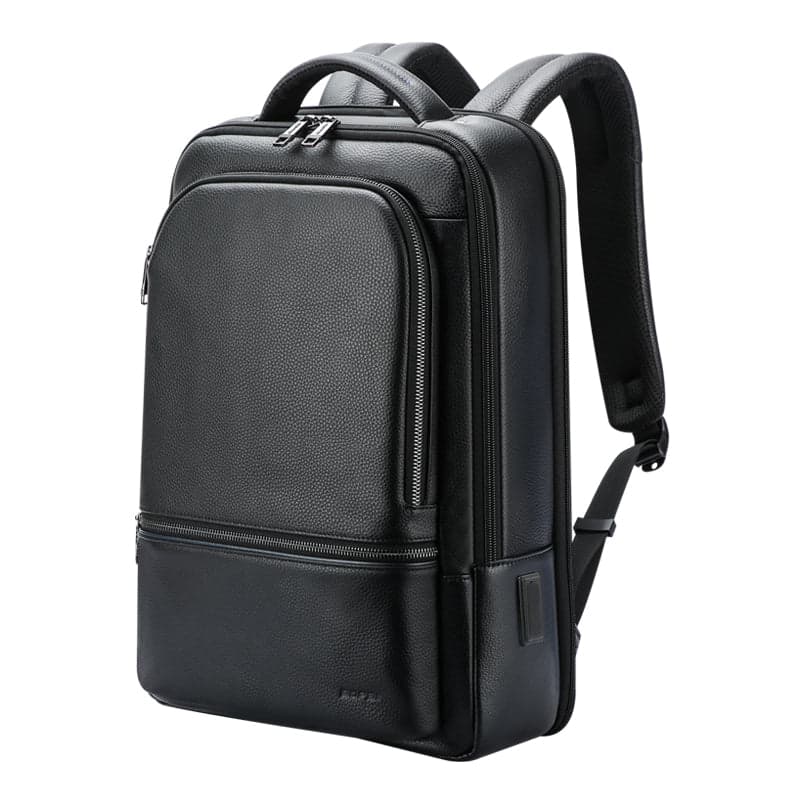 The Company™ Genuine Leather Laptop Backpack with USB Port