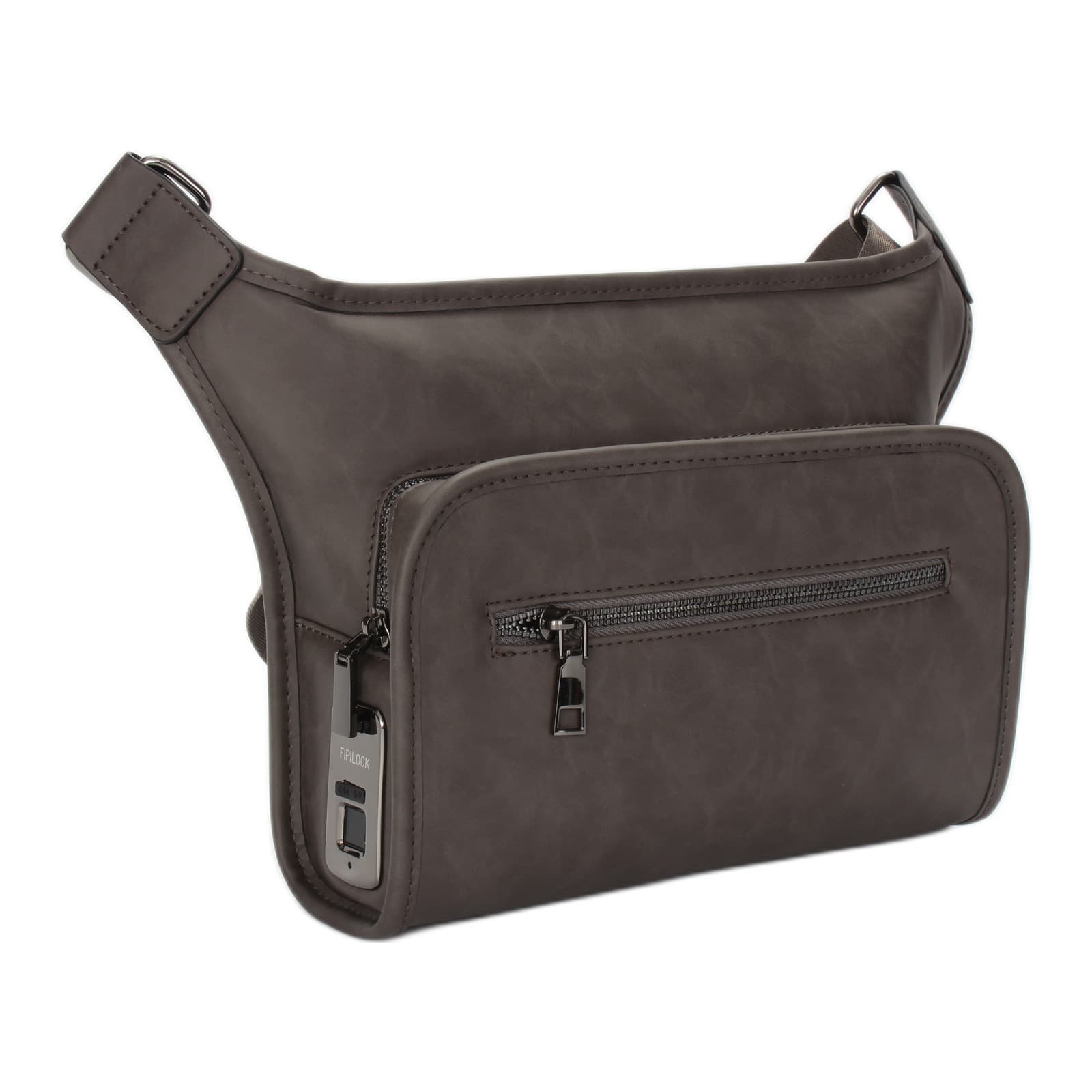 Aarau PU Leather Fingerprint Lock Chest and Waist Bag