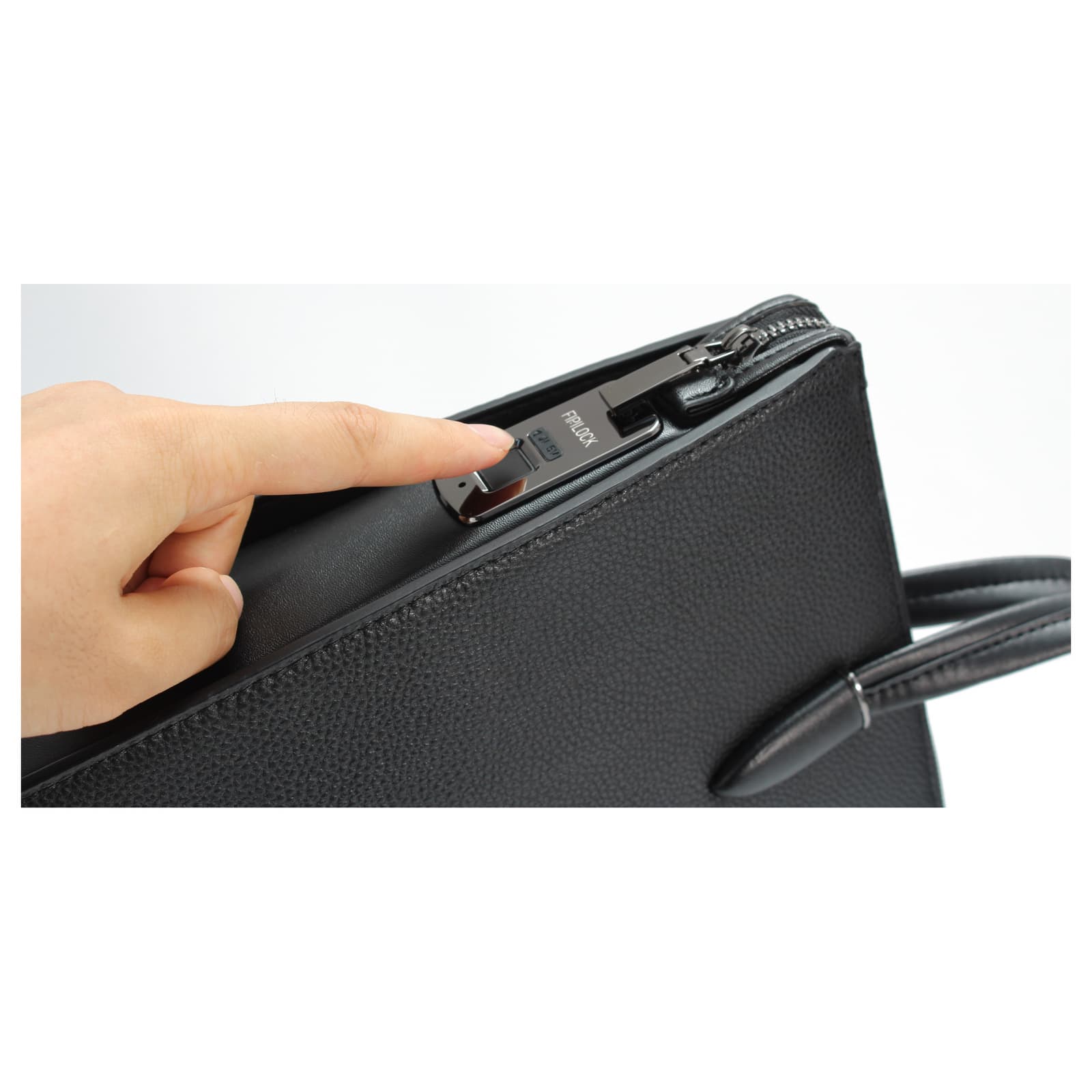 Geneva Genuine Leather Fingerprint Lock Briefcase, photo 5