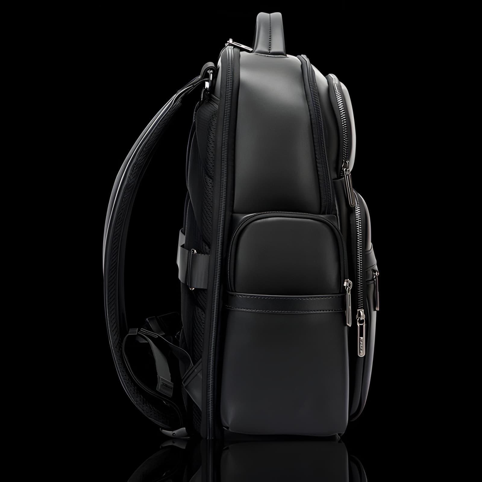 Lecce Men's Full-Grain Leather Laptop Backpack, photo 5
