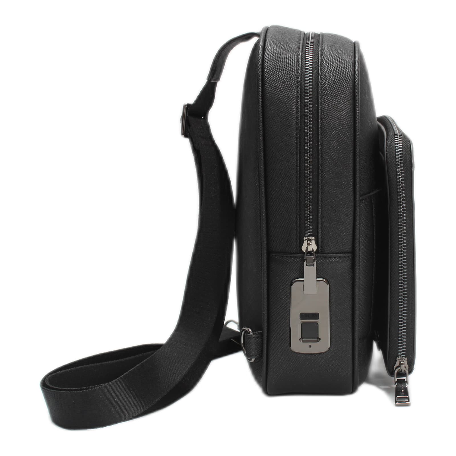 Lugano Recycled PU Leather Fingerprint Lock Chest Bag, photo 3