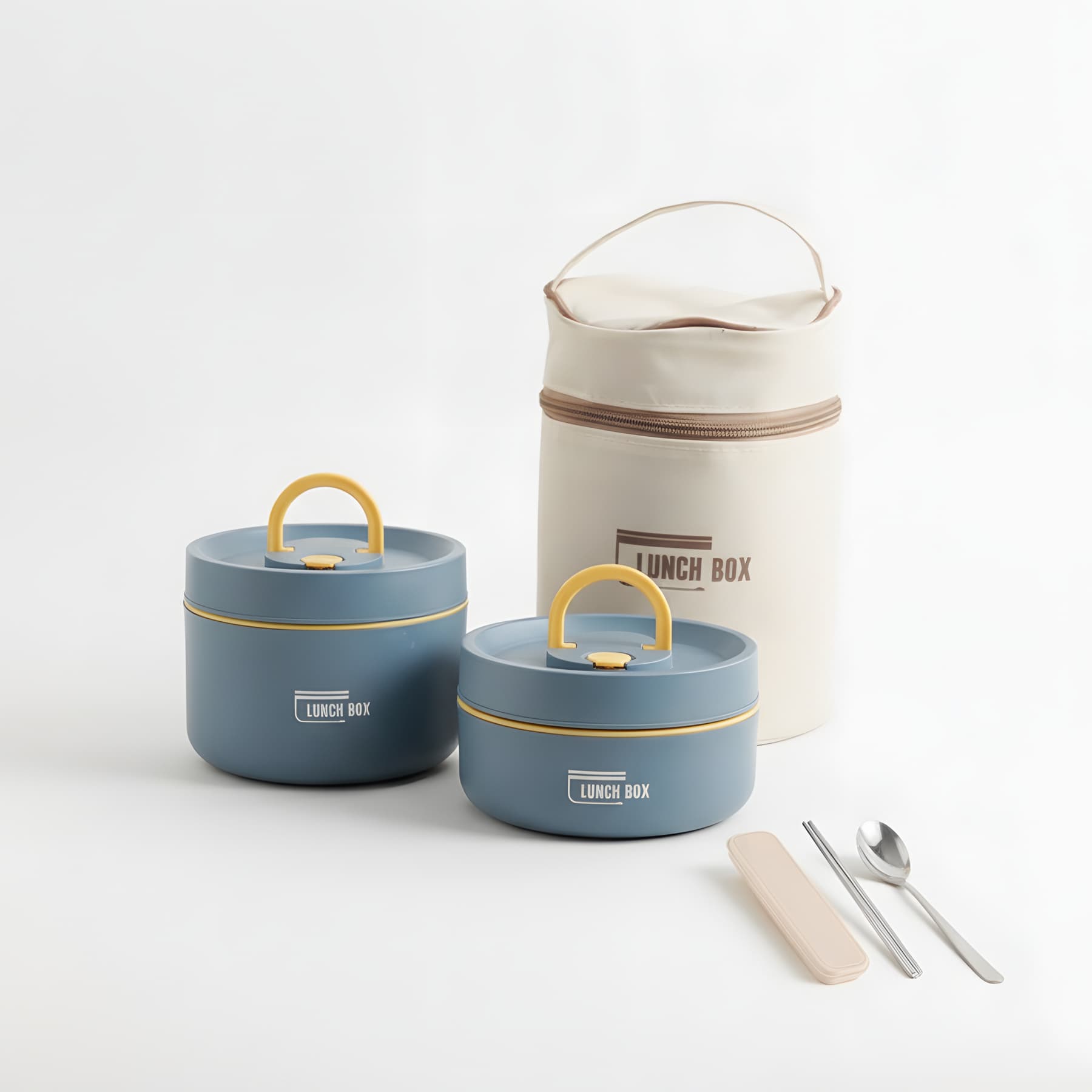 Lyon Insulated Stainless Steel Lunch Box Set with Thermal Bag