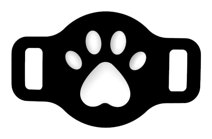 Luna Paw-Print Silicone AirTag Collar Holder for Dogs and Cats, photo 9