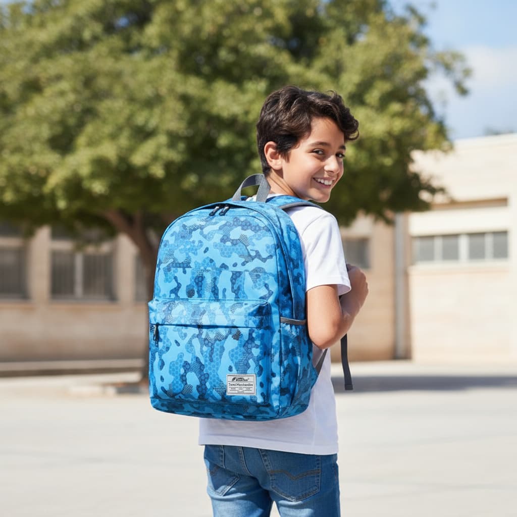 Camel Mountain Celeste Orthopedic School Backpack 35L, Printed Nylon, Laptop up to 16 inch, photo 8