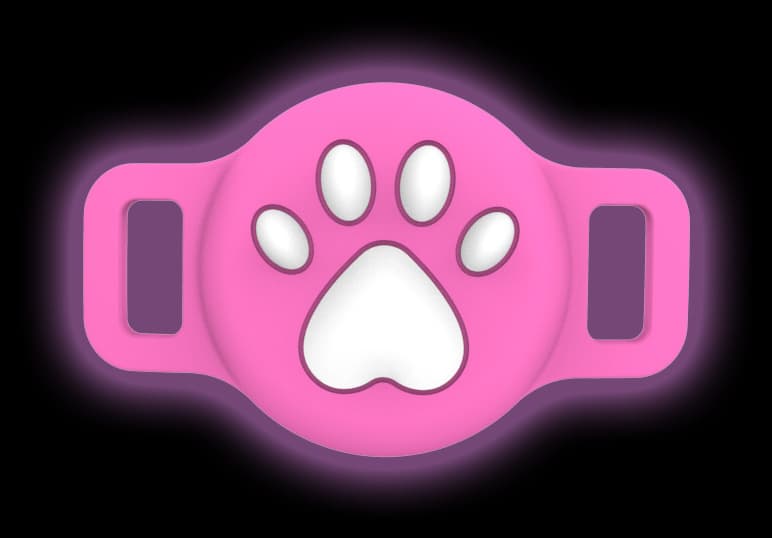 Luna Paw-Print Silicone AirTag Collar Holder for Dogs and Cats, photo 18