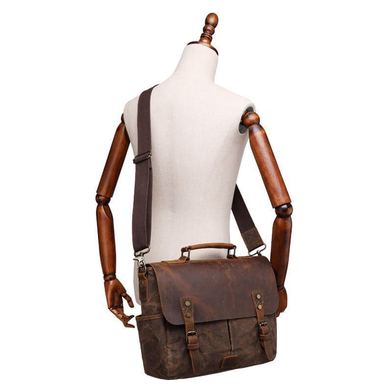 Tropicana Prime 11L Leather and Canvas Laptop Briefcase, photo 13