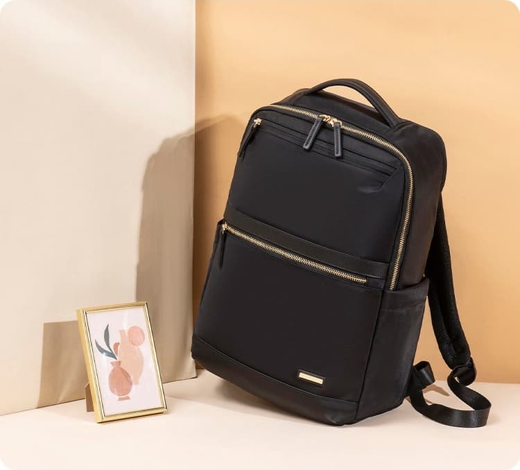 Elise Women's Laptop Backpack with Faux Leather Band, photo 7