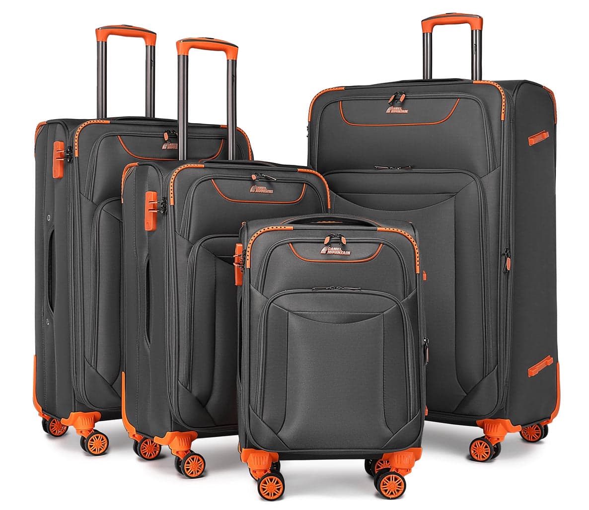 Camel Mountain Titan Four-Piece Suitcase Set, 20, 24, 28 and 32 inch