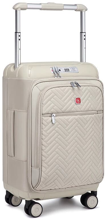 Camel Mountain Aura 24 inch Medium Suitcase with Front Opening, USB Port and TSA Lock, photo 6