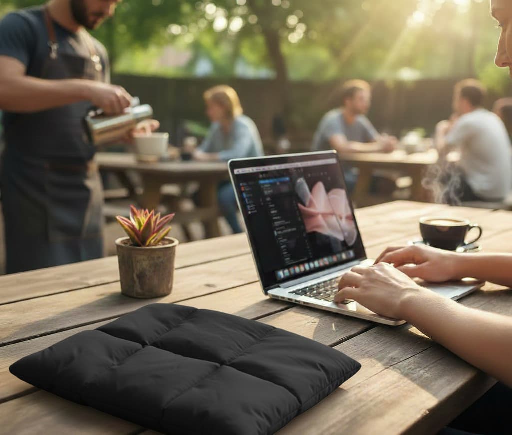 Bilbao Puffy Laptop Sleeve with Magnetic Closure, photo 14