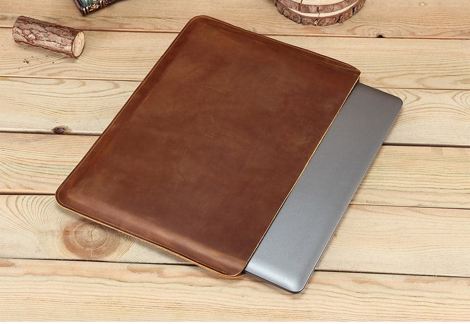 Nyvonis™ Luxe Leather Laptop and iPad mini Sleeve, photo 12