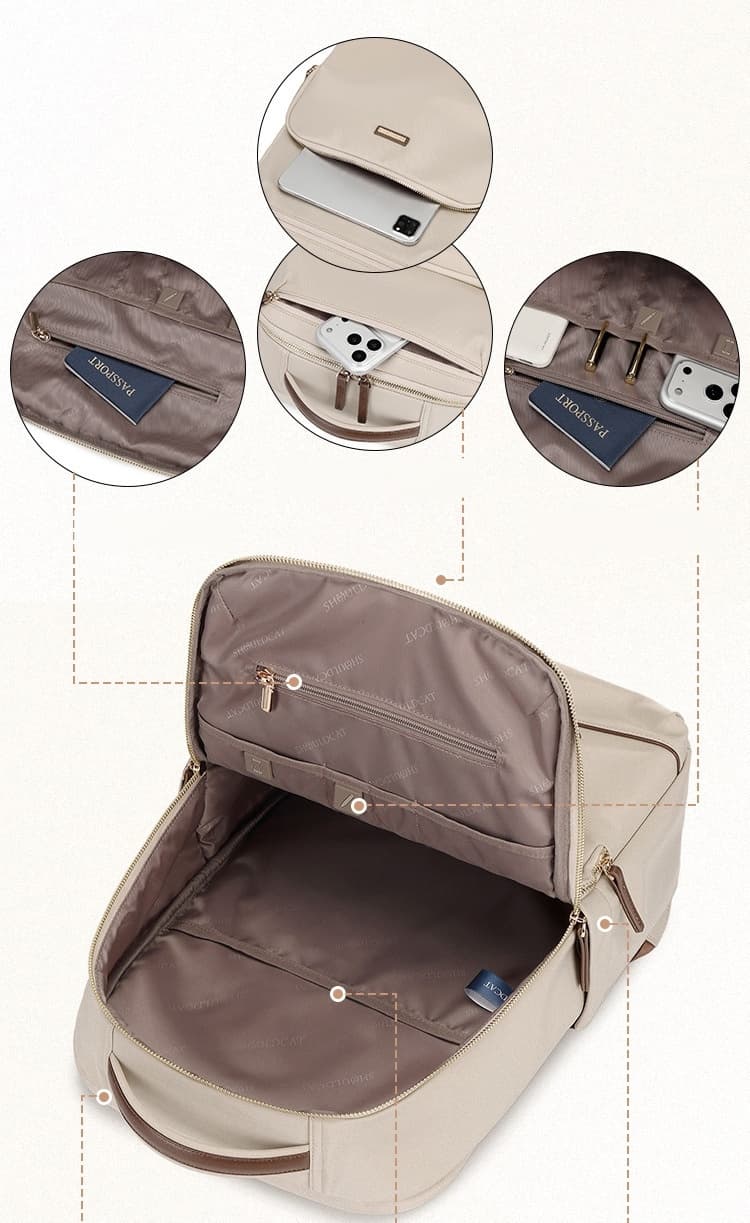 Sofia Slim Women's Laptop Backpack with Anti-Pickpocket Pocket, photo 8