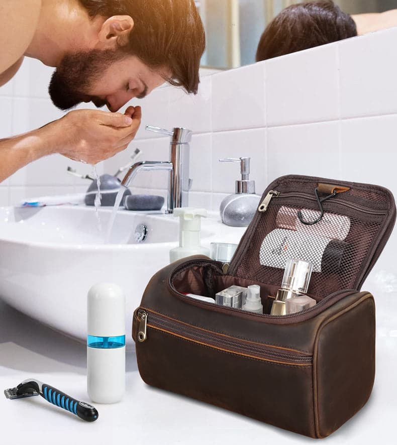 Enzoryn Turbo 12L Genuine Leather Toiletry Organizer, photo 14