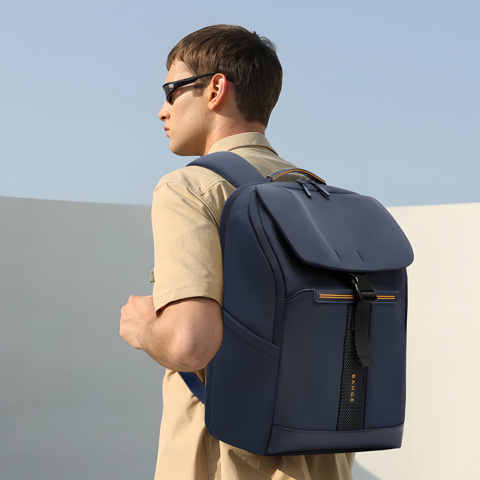 Brescia Flap-Top Laptop Backpack with Buckle, photo 9