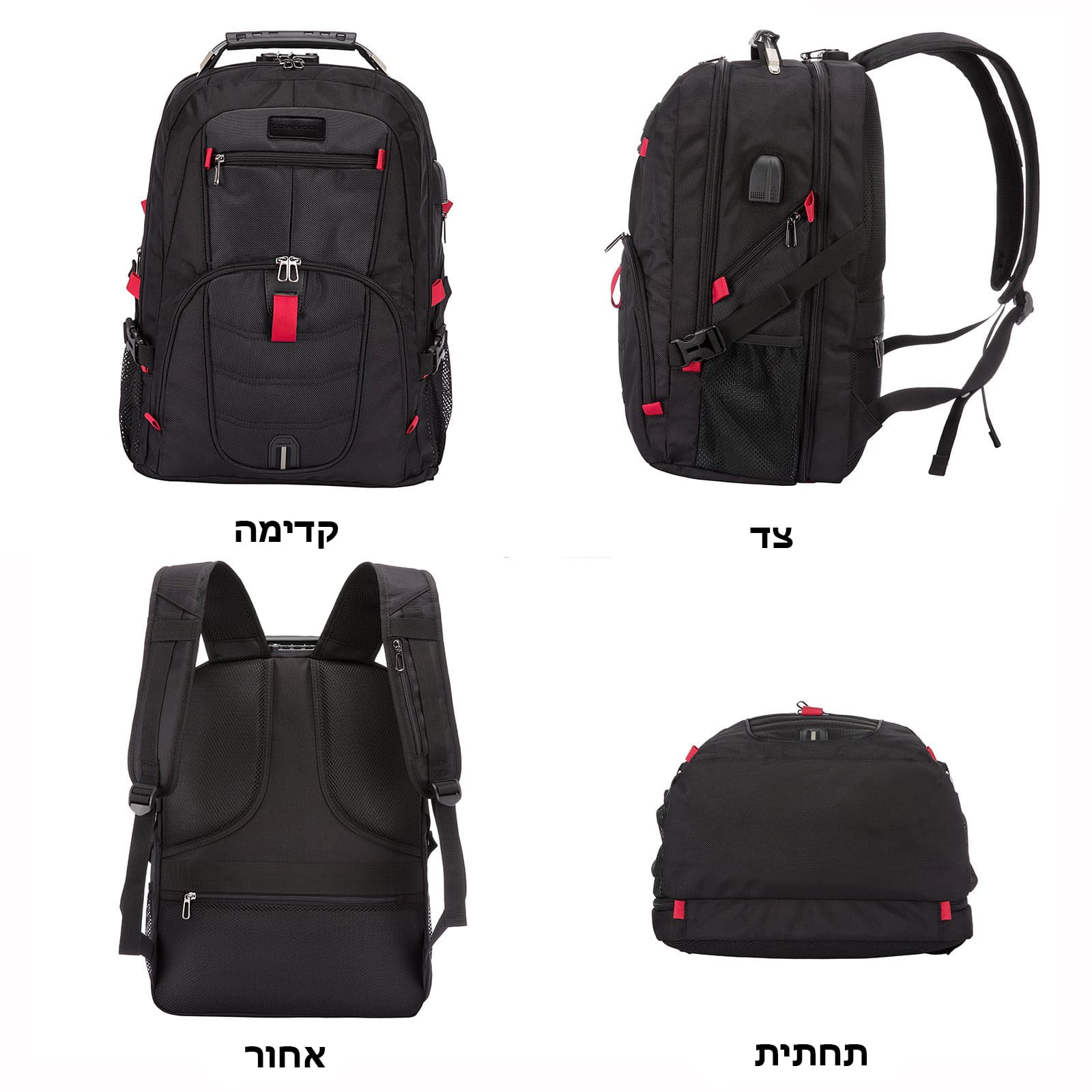 Quinox Platinum Laptop Backpack up to 45L with USB Port, photo 6
