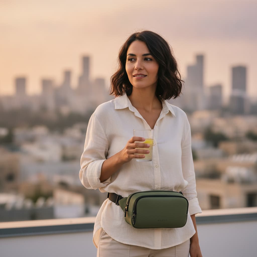 Cagliari Small Chest and Waist Bag with Anti-Theft Pocket, photo 7