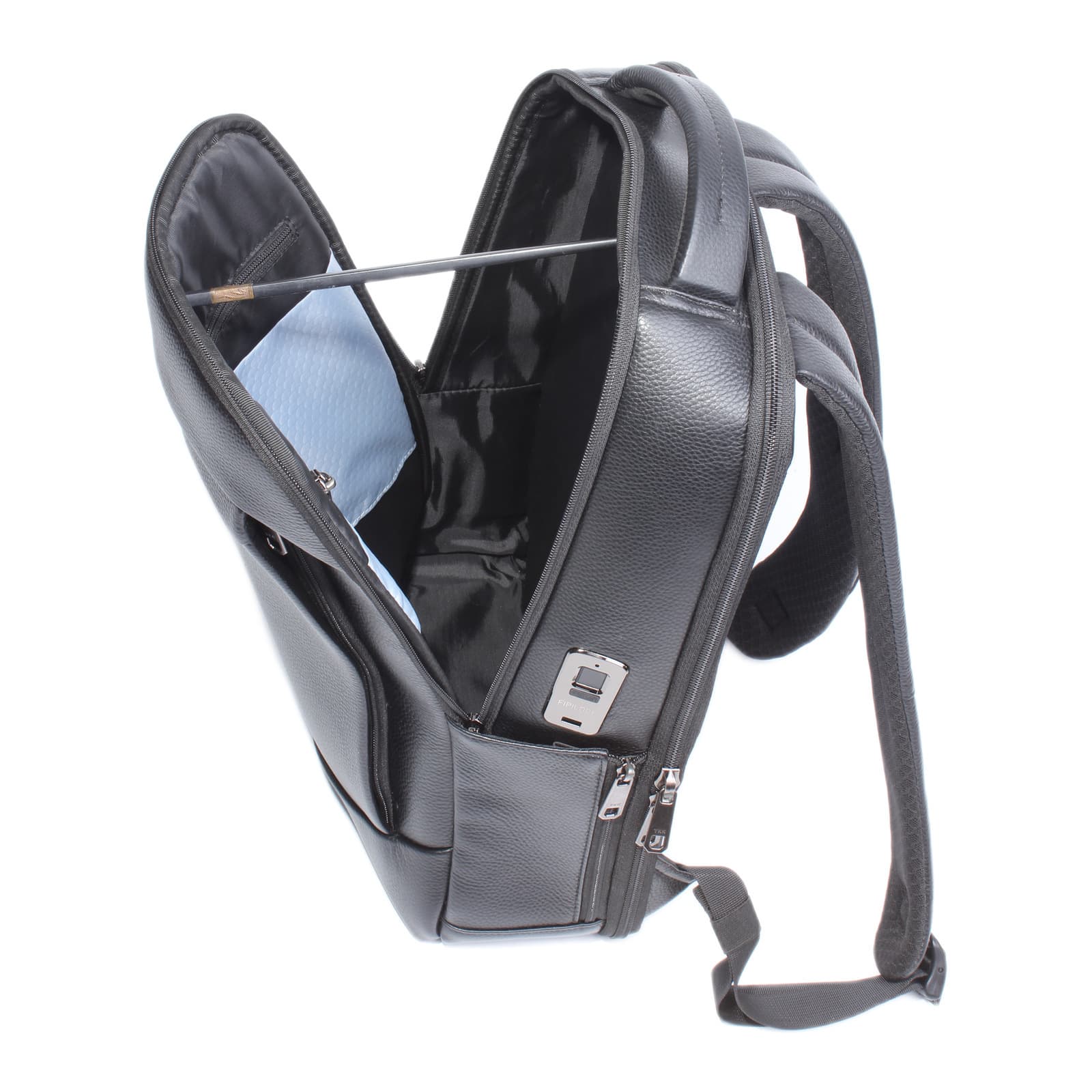Bern PU Leather Fingerprint Lock Backpack, photo 5