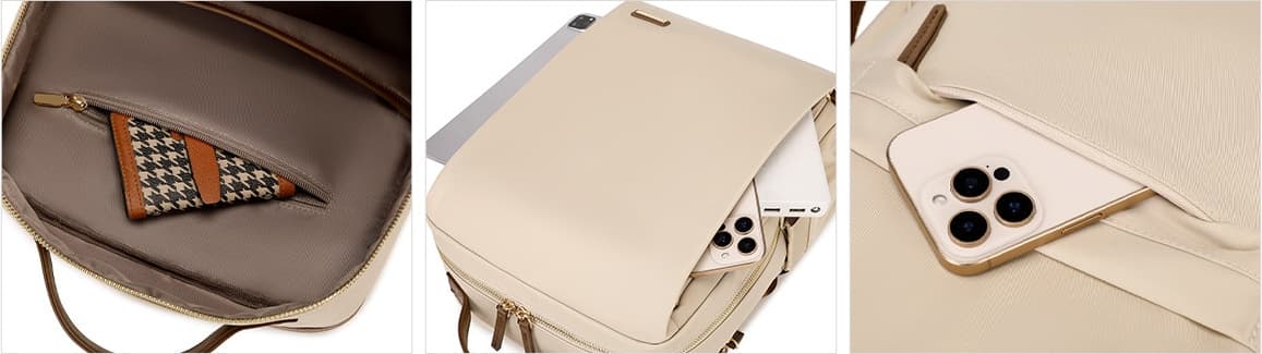 Aurelia Women's Slim Laptop Backpack with Anti-Theft Pocket, photo 13