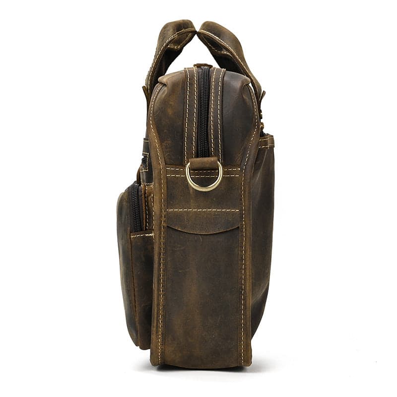 Meridian Prestige 10L Crazy Horse Leather Laptop Briefcase, photo 13
