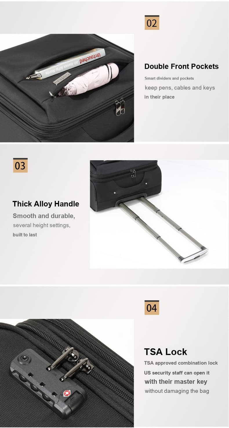 Camel Mountain Counsel Pro Rolling Lawyer Briefcase with Laptop Pocket and TSA Lock, photo 6