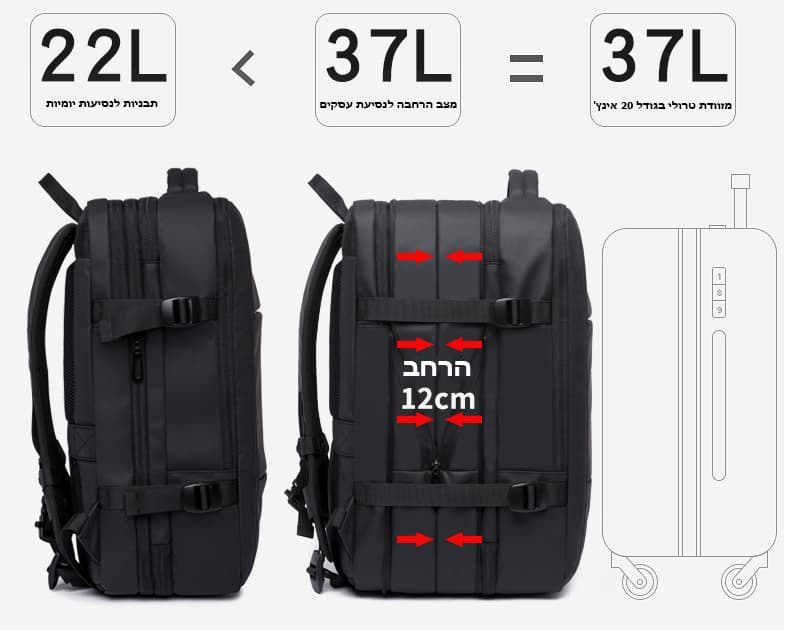 Electron 45L Expandable Laptop Backpack, photo 2