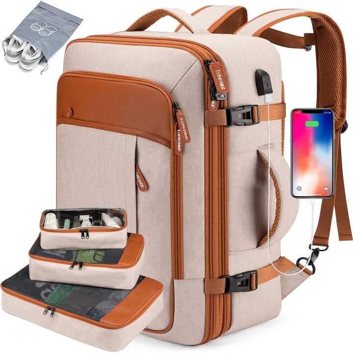 Solenor™ 40L Travel Backpack with Packing Cubes, photo 9