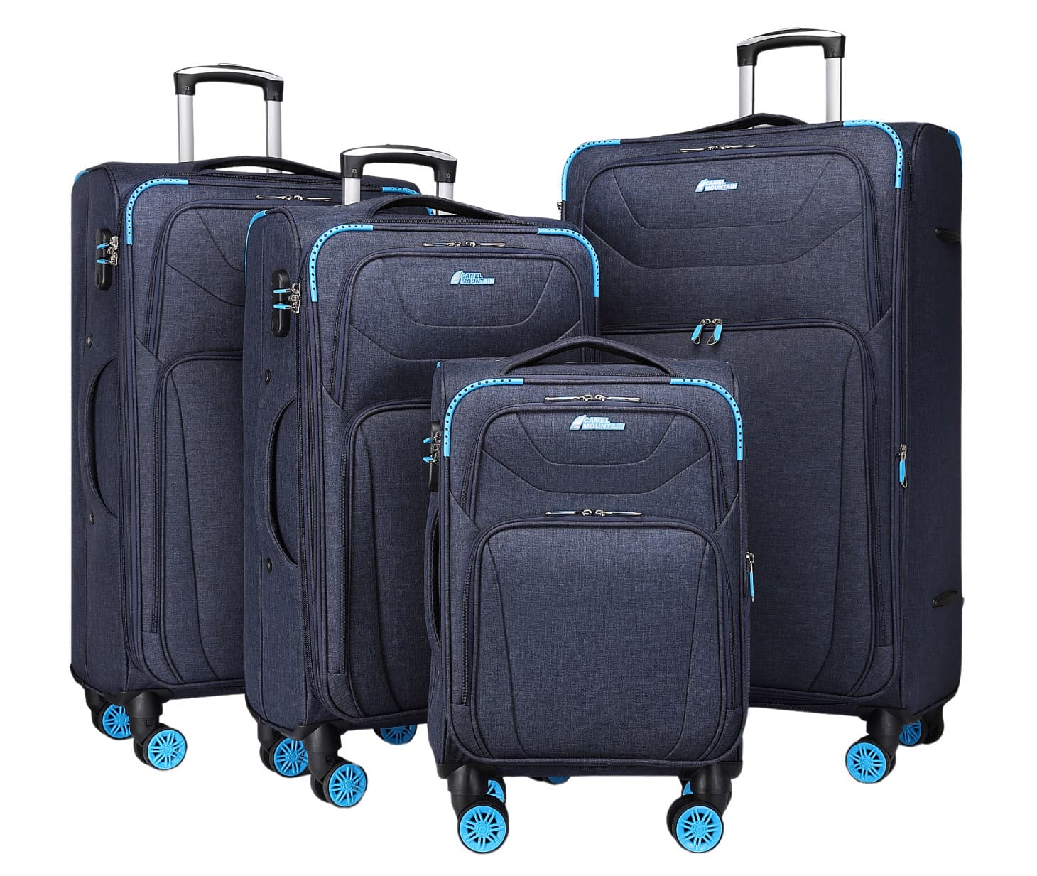 Americano Expandable Soft Suitcase Set of 4, photo 2