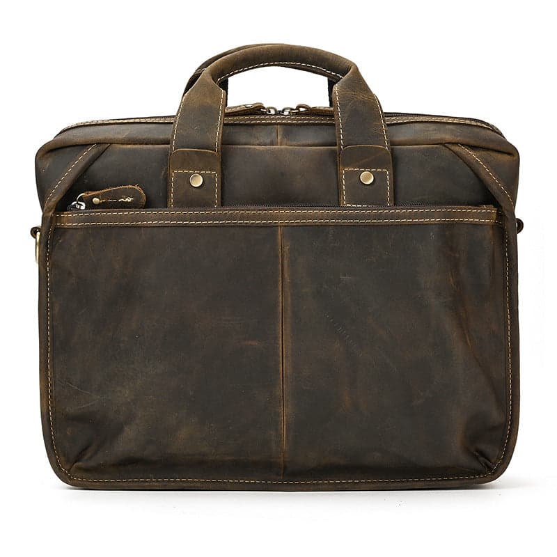 Meridian Prestige 10L Crazy Horse Leather Laptop Briefcase, photo 12
