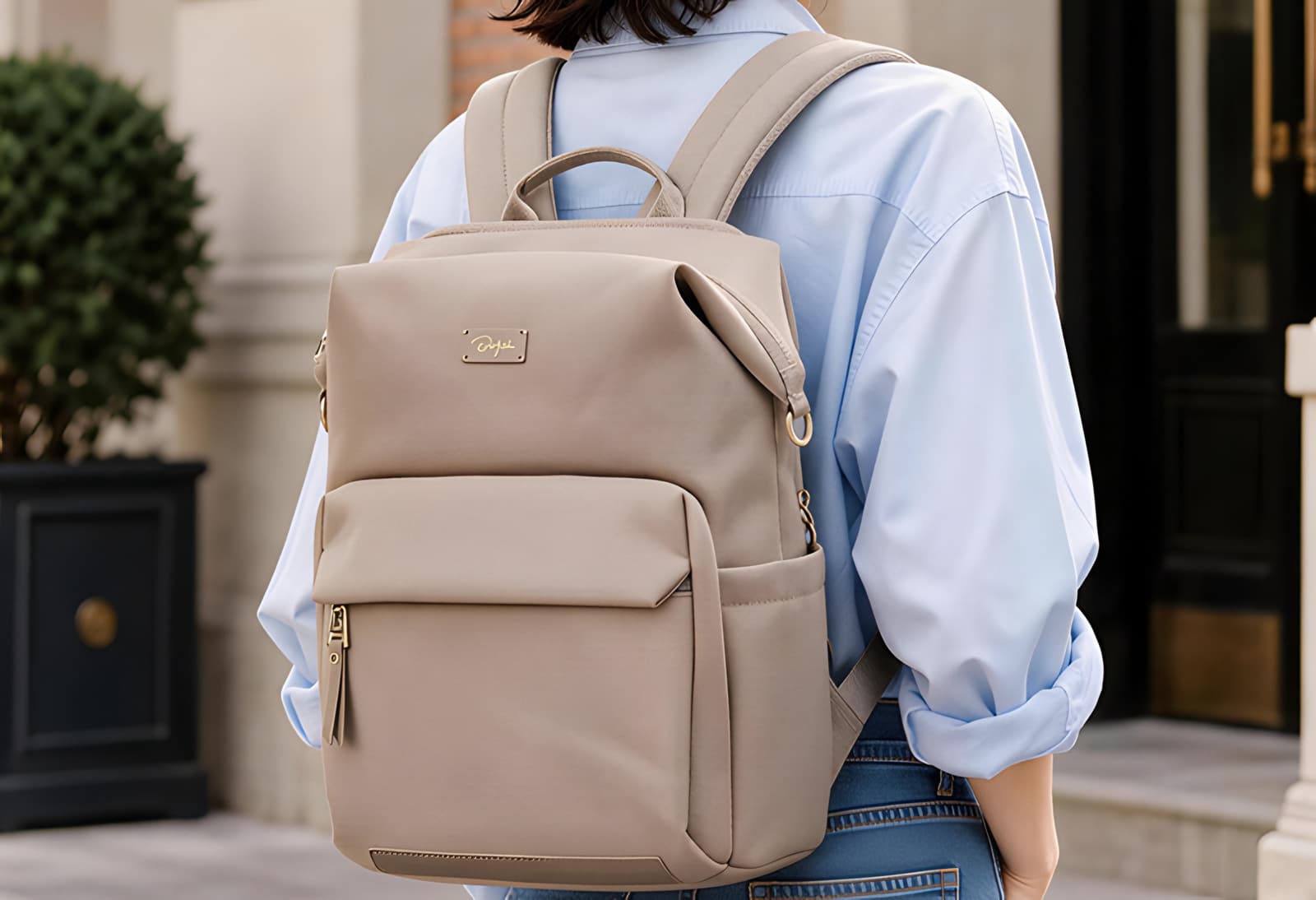 Pisa Women's Laptop Backpack with Covered Front Pocket, photo 2