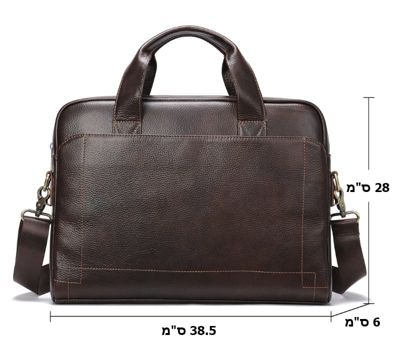 Quirvex™ Prestige 14" Genuine Leather Laptop Bag, photo 5