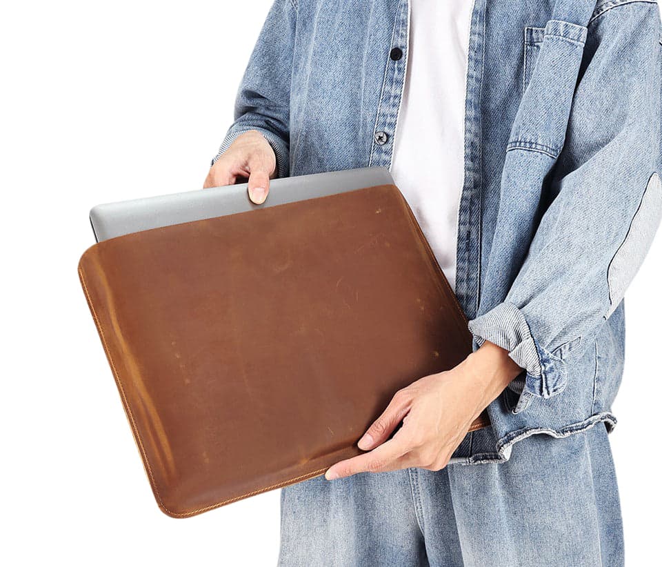 Nyvonis™ Luxe Leather Laptop and iPad mini Sleeve, photo 16