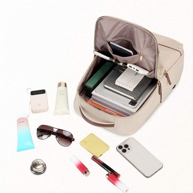 Elise Women's Laptop Backpack with Faux Leather Band, photo 9