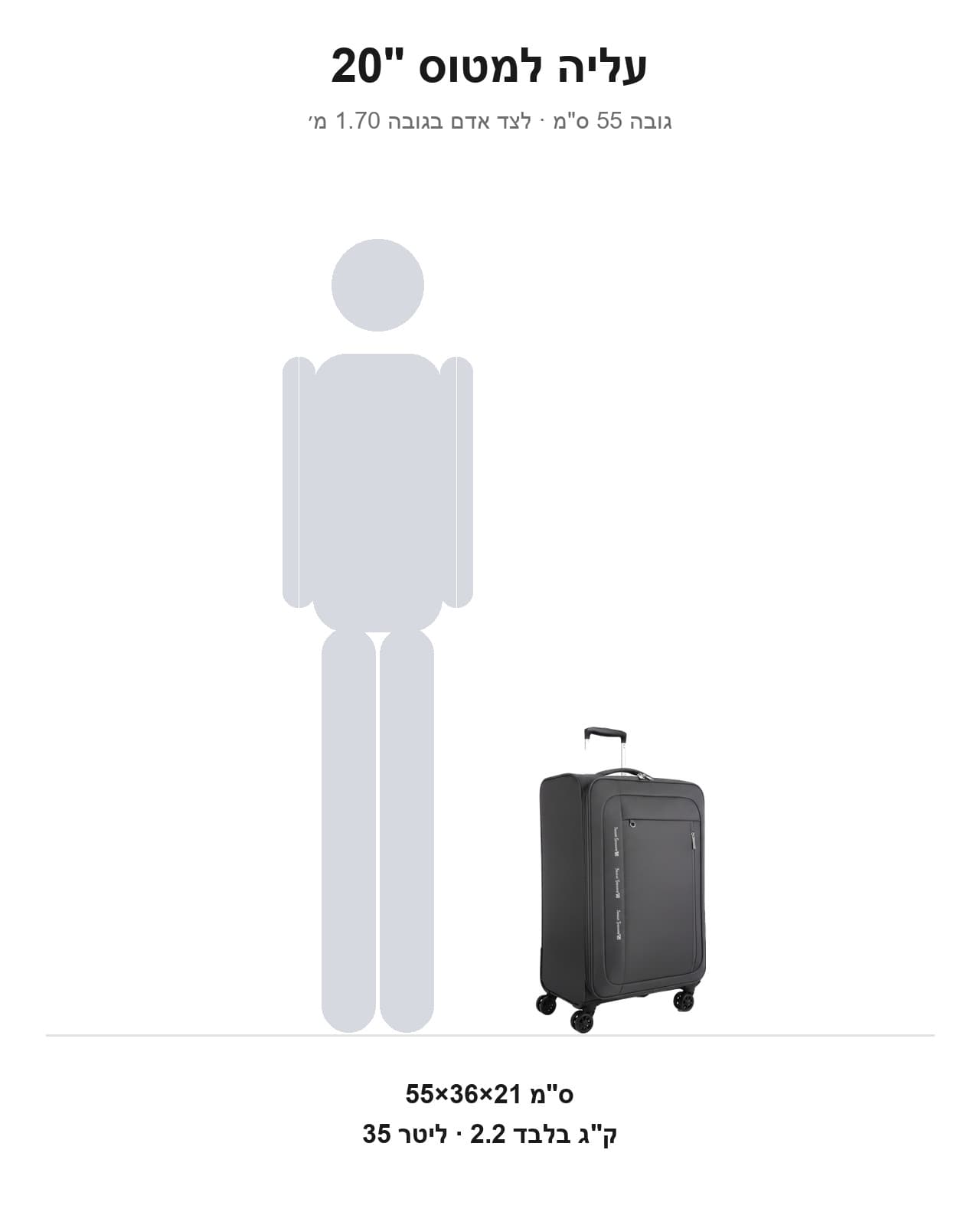 Swiss System 20" Ultralight Carry-On Suitcase, photo 3
