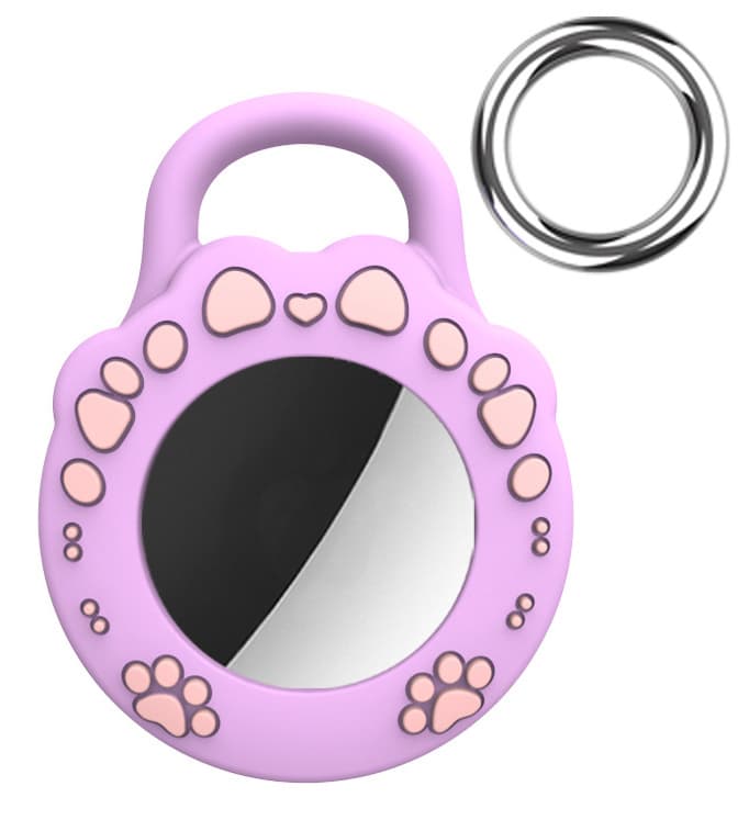 Nina Cat-Paw Silicone AirTag Keychain Case