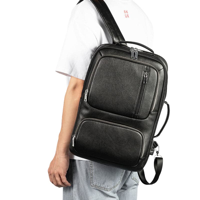 Xenthoral Exclusive 18L Leather Laptop Backpack with USB Port, photo 15