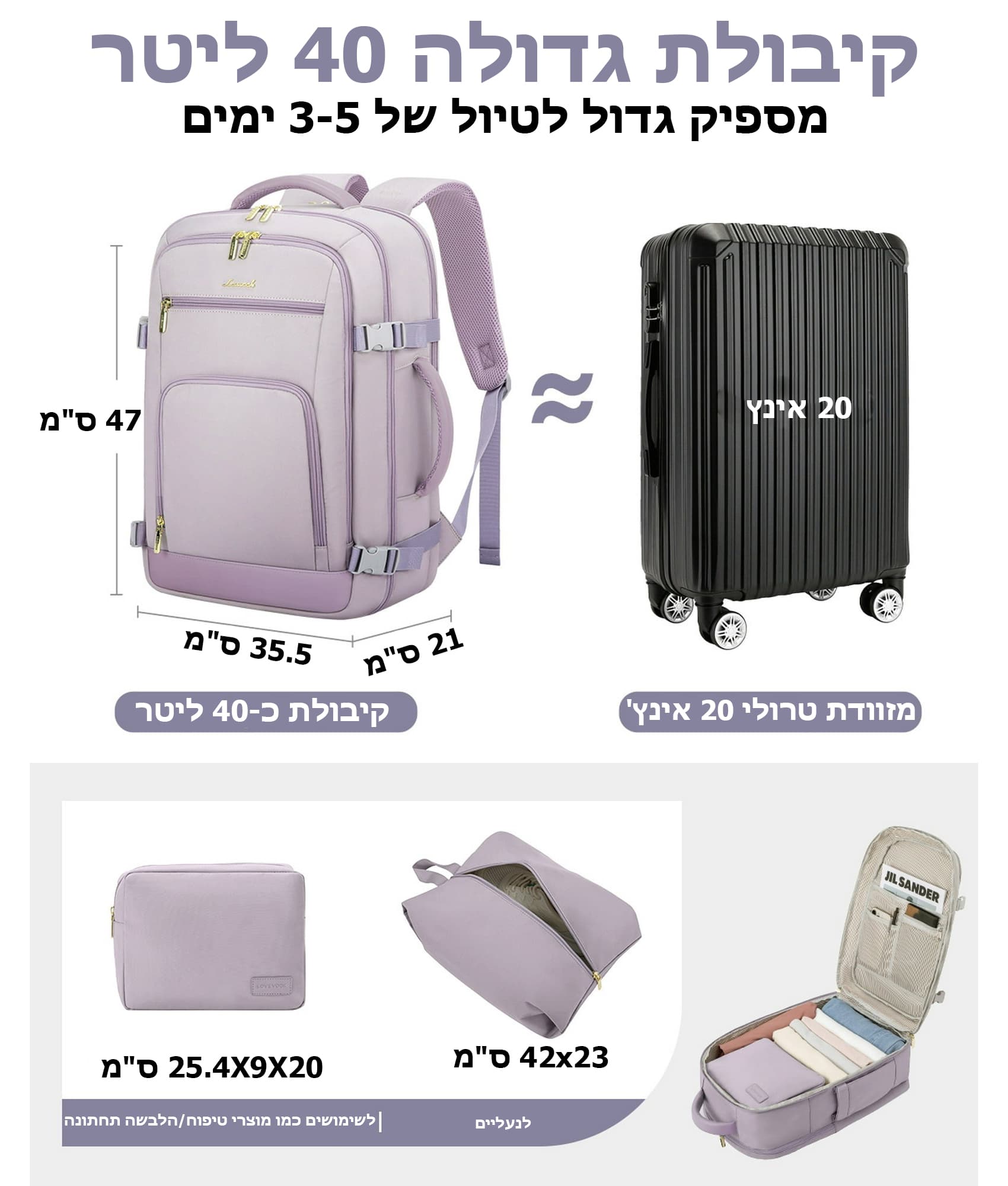Xyra™ Prestige 40L Laptop Backpack, photo 5