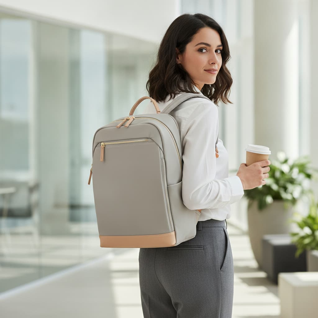Porto Women's Laptop Backpack with Anti-Theft Back Pocket, photo 13