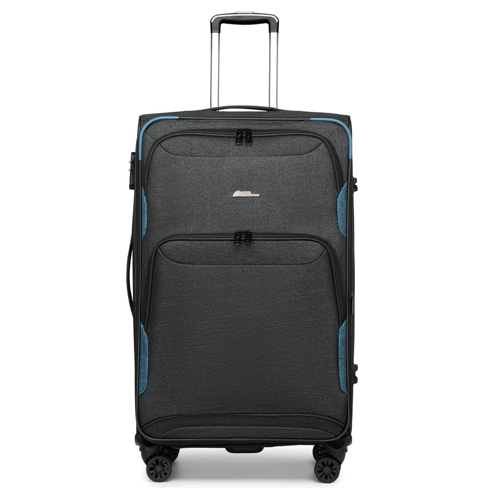 Camel Mountain Platinium 24 inch Expandable Softshell Medium Suitcase, 80 L