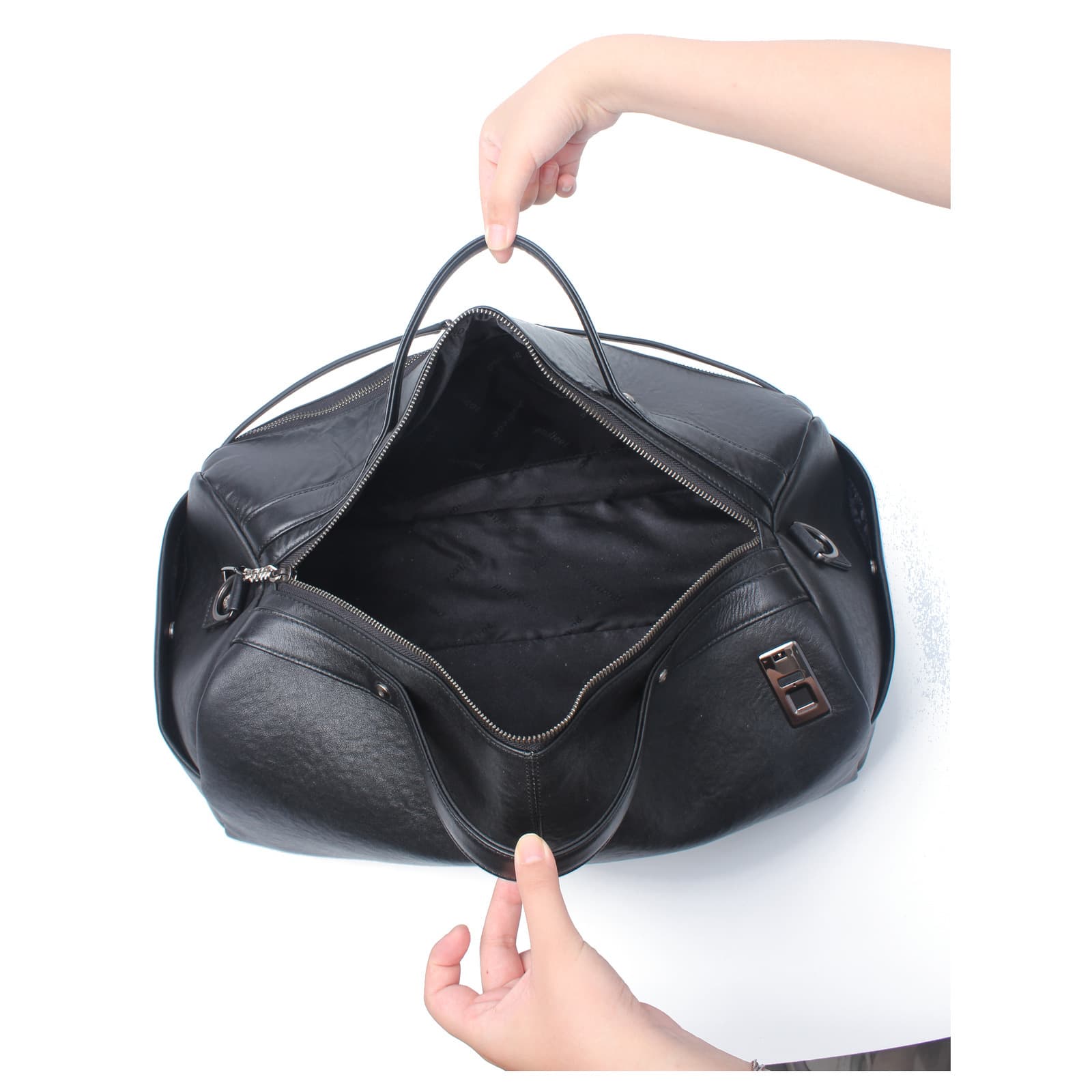 Davos PU Leather Fingerprint Lock Travel Bag, photo 6
