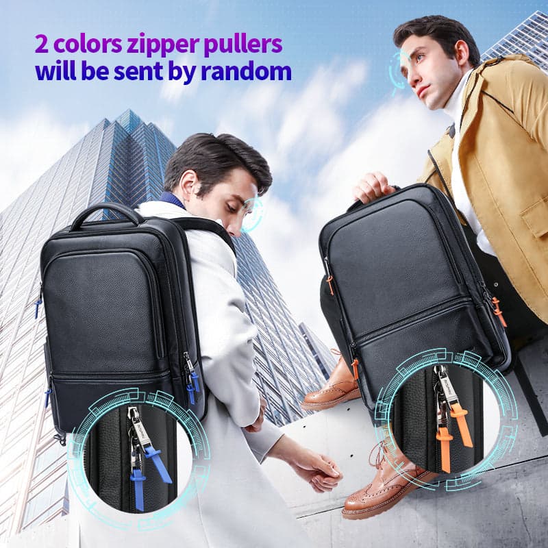 The Company™ Genuine Leather Laptop Backpack with USB Port, photo 15