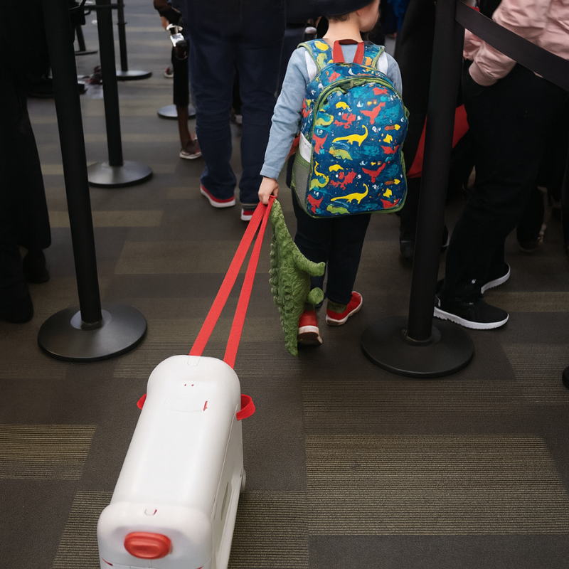 The JetRider™ Travel Bed Suitcase by Camel Mountain – 20L, Multifunctional Ride-On for Kids