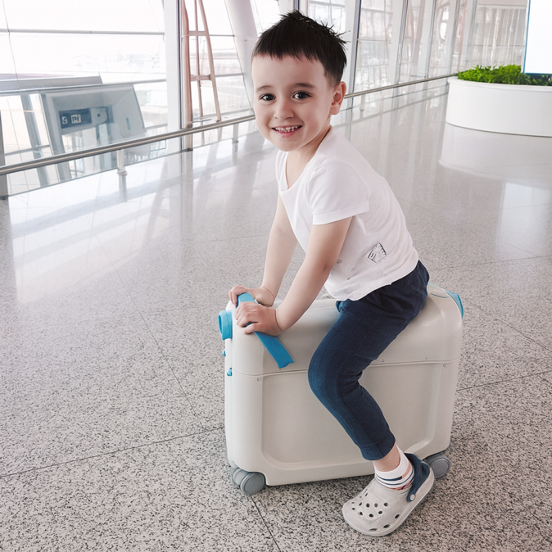 The JetRider™ Travel Bed Suitcase by Camel Mountain – 20L, Multifunctional Ride-On for Kids