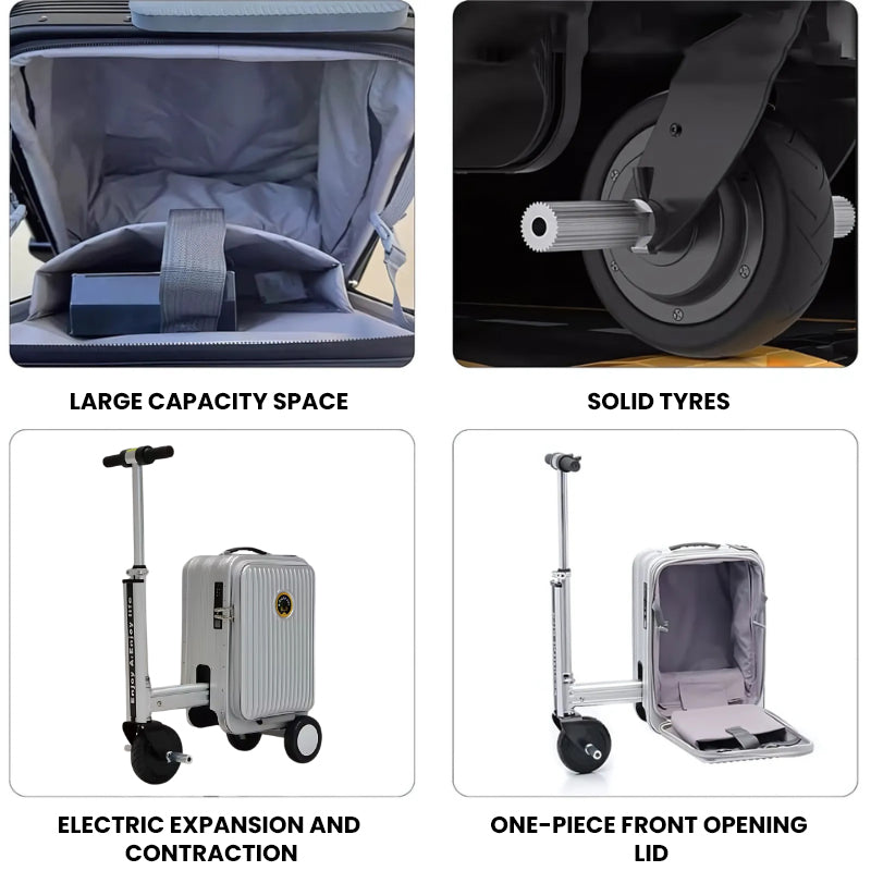 The Ruvion™ Elite – Electric Ride-On Smart Luggage